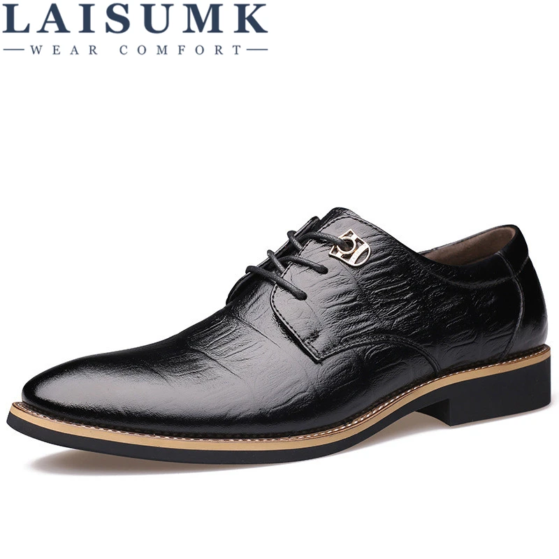 LAISUMK 2020 Luxury Brand Men Flats Fashion High Quality Genuine Leather Shoes Mens Lace Up Business Dress Shoes Oxfords For Men
LAISUMK 2020 Luxury Brand Men Flats Fashion High Quality Genuine Leather Shoes Mens Lace Up Business Dress Shoes Oxfords For Men