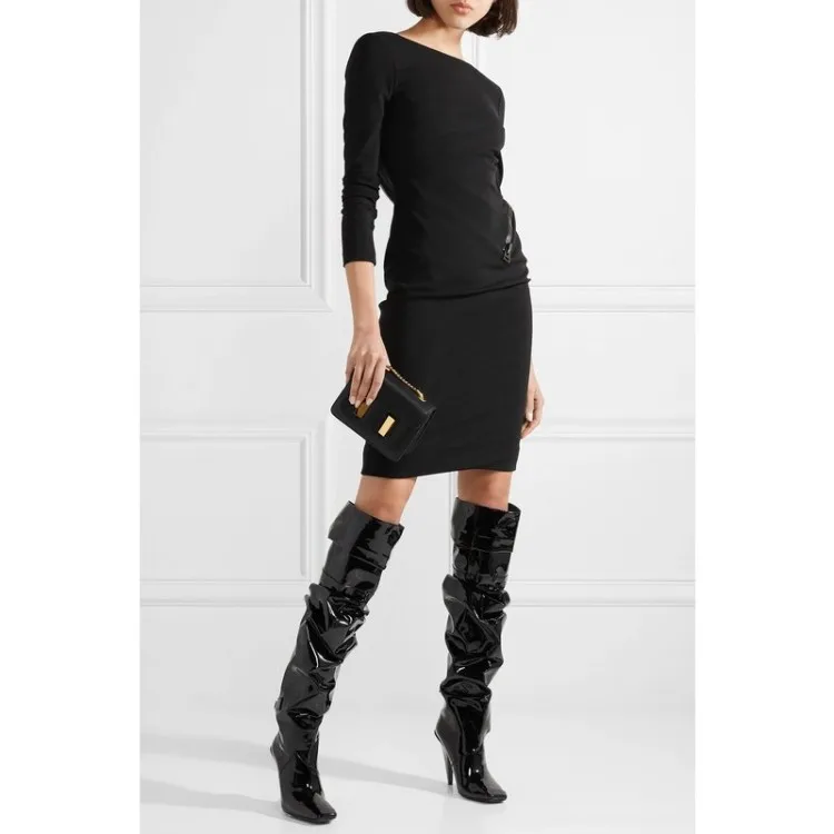 Olomm New Fashion Women Knee High Boots Sexy Strange High Heels Boots Square Toe Sexy Black Night Club Shoes Women US Size 5-15
Olomm New Fashion Women Knee High Boots Sexy Strange High Heels Boots Square Toe Sexy Black Night Club Shoes Women US Size 5-15