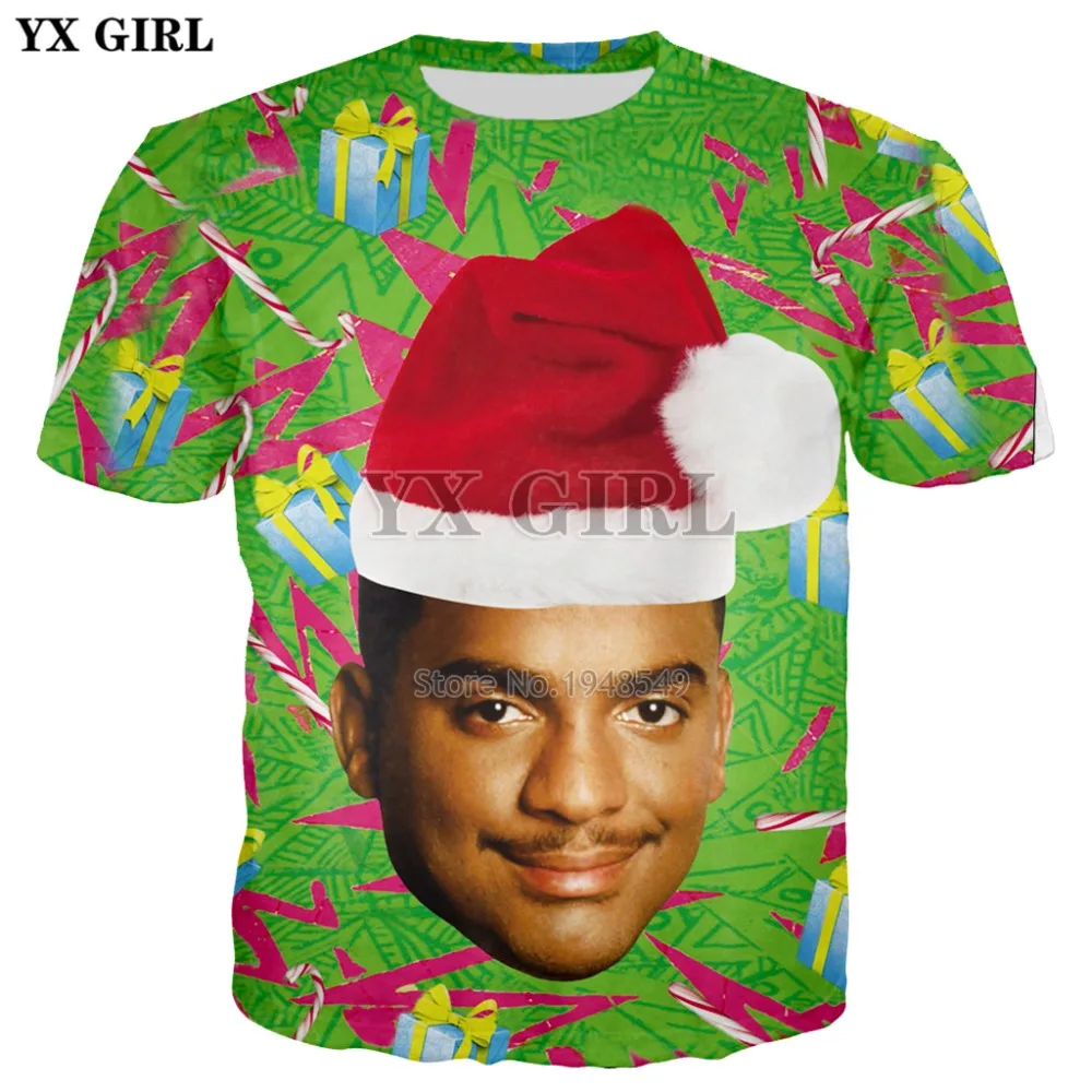YX GIRL Christmas style Carlton T-Shirt Fresh Prince Print t shirt Carlton Banks 90's Fresh Prince Of Bel-Air Funny 3d T Shirt
YX GIRL Christmas style Carlton T-Shirt Fresh Prince Print t shirt Carlton Banks 90's Fresh Prince Of Bel-Air Funny 3d T Shirt