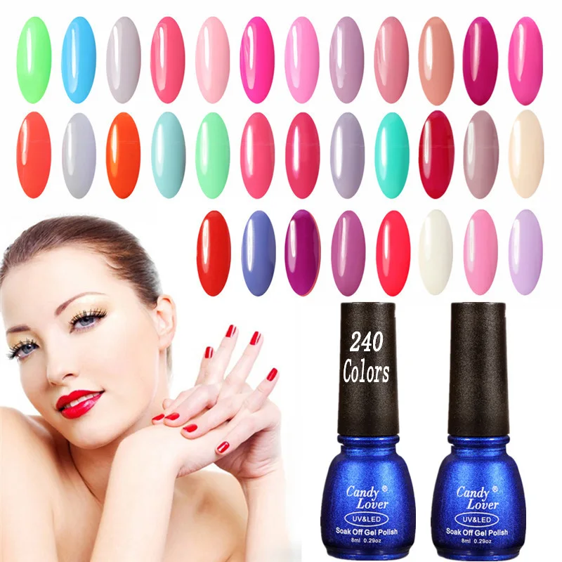Nail Gel Polish Art Any 1Pcs Candy Lover 240 Color 8ml Long-Lasting Soak Off Led UV Fast Dry | Красота и здоровье