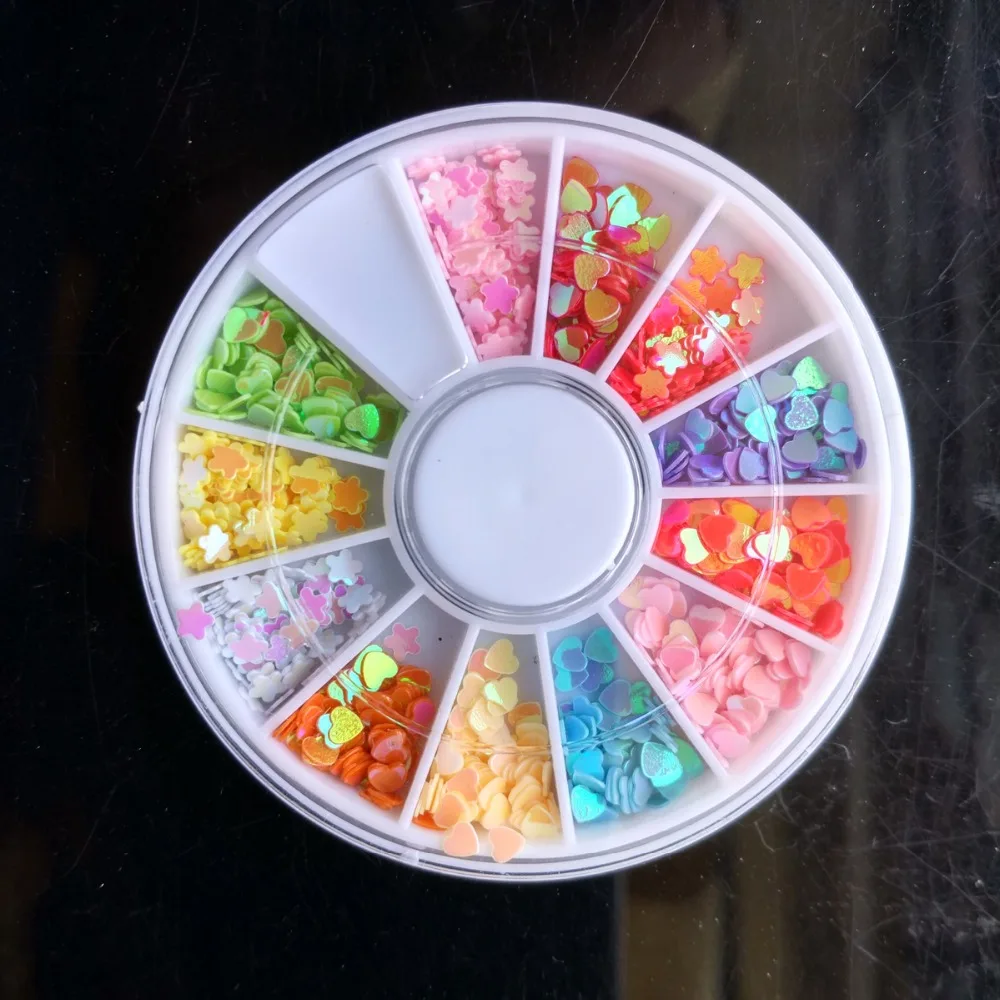 1X Wheel Nail Art Rhinestones Decoration 3D 12 Design Mix Color Glitter STAR FLOWER PETAL HEART Gems Nail Studs AA001
1X Wheel Nail Art Rhinestones Decoration 3D 12 Design Mix Color Glitter STAR FLOWER PETAL HEART Gems Nail Studs AA001