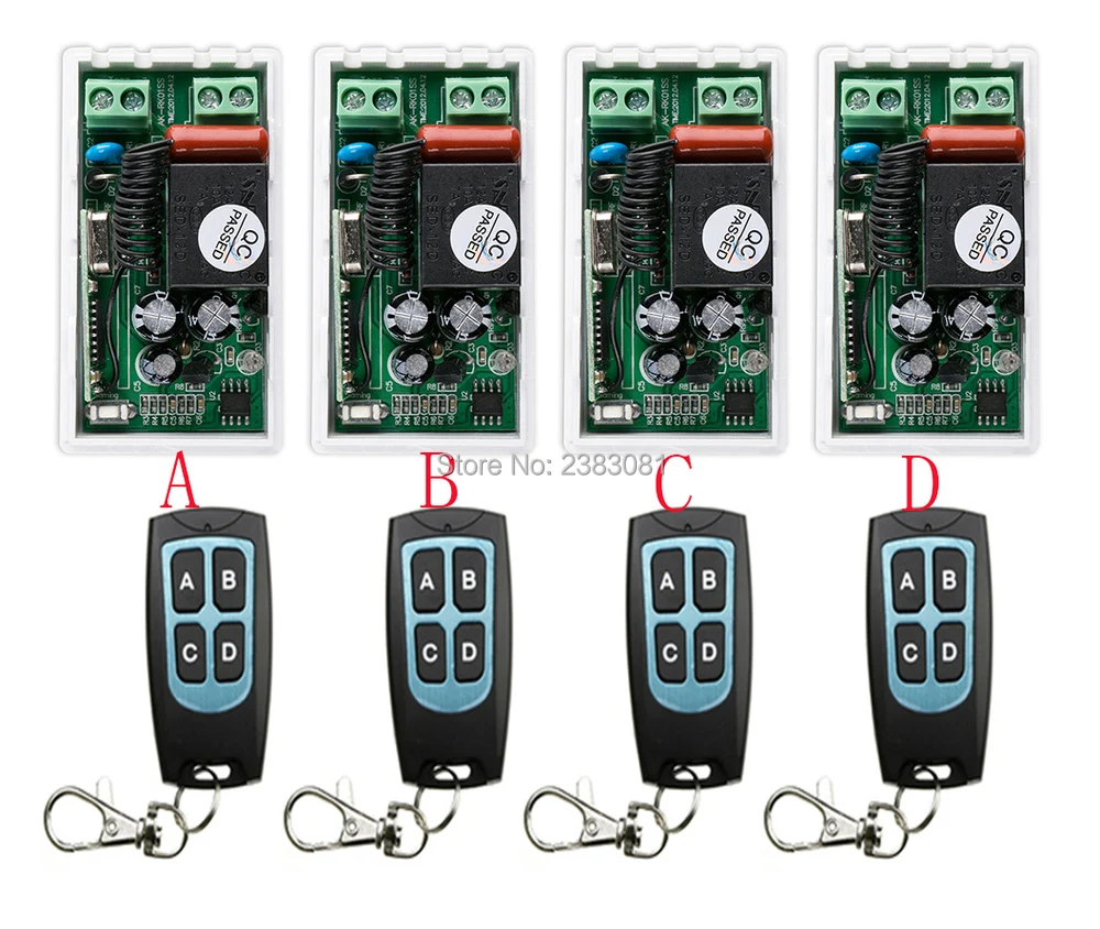 most simple wiring New 220V 1CH 10A Wireless Remote Control Switch System 4*Receiver and 4*Transmitter Applicance Garage Door
most simple wiring New 220V 1CH 10A Wireless Remote Control Switch System 4*Receiver and 4*Transmitter Applicance Garage Door