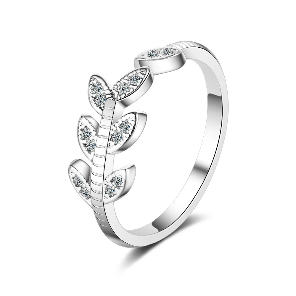 Sweet Little Leaf Flower Shine Cubic Zirconia 925 Sterling Silver Ladies Finger Rings Jewelry Women Birthday Gift Ring Cheap
Sweet Little Leaf Flower Shine Cubic Zirconia 925 Sterling Silver Ladies Finger Rings Jewelry Women Birthday Gift Ring Cheap