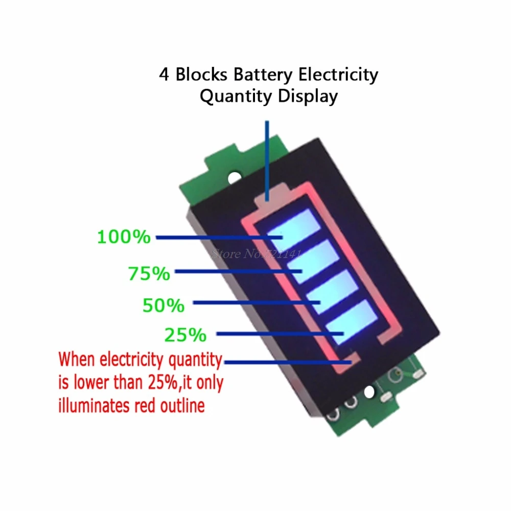 Single 3.7V Lithium Battery Capacity Indicator Module 4.2V Blue Display Tester Dropship
Single 3.7V Lithium Battery Capacity Indicator Module 4.2V Blue Display Tester Dropship
