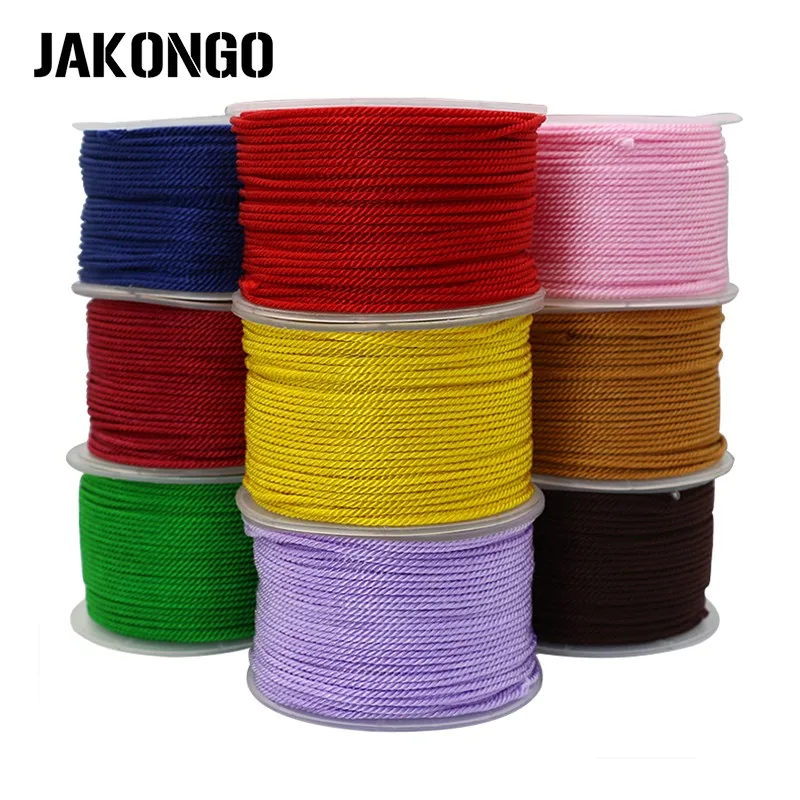 JAKONGO 1.5mm Silky Braiding Milan Cord Thread For Jewelry Making Rope for DIY Bracelet Necklace Handmade 50yards 16colors
JAKONGO 1.5mm Silky Braiding Milan Cord Thread For Jewelry Making Rope for DIY Bracelet Necklace Handmade 50yards 16colors