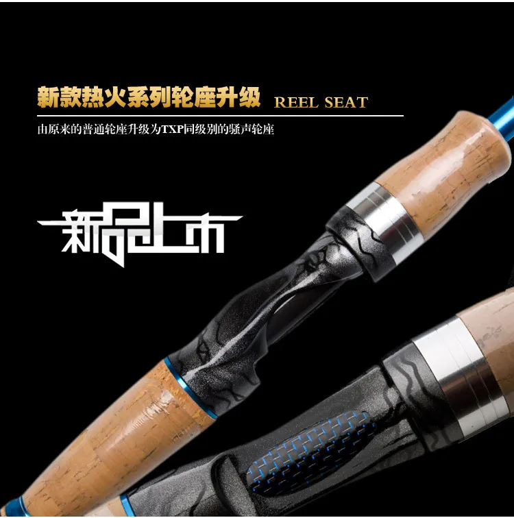 Литой Спиннинг для приманки KAWA HOT FIRE серии M/ ML /MH 2 1 м/1 98 м два цвета (синий/красный)