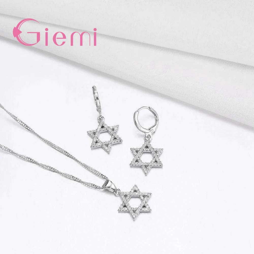 Cute Star Shape New High Quality 925 Sterling Silver Necklaces Earrings CrystalJewelry Sets Free Shipping
Cute Star Shape New High Quality 925 Sterling Silver Necklaces Earrings CrystalJewelry Sets Free Shipping