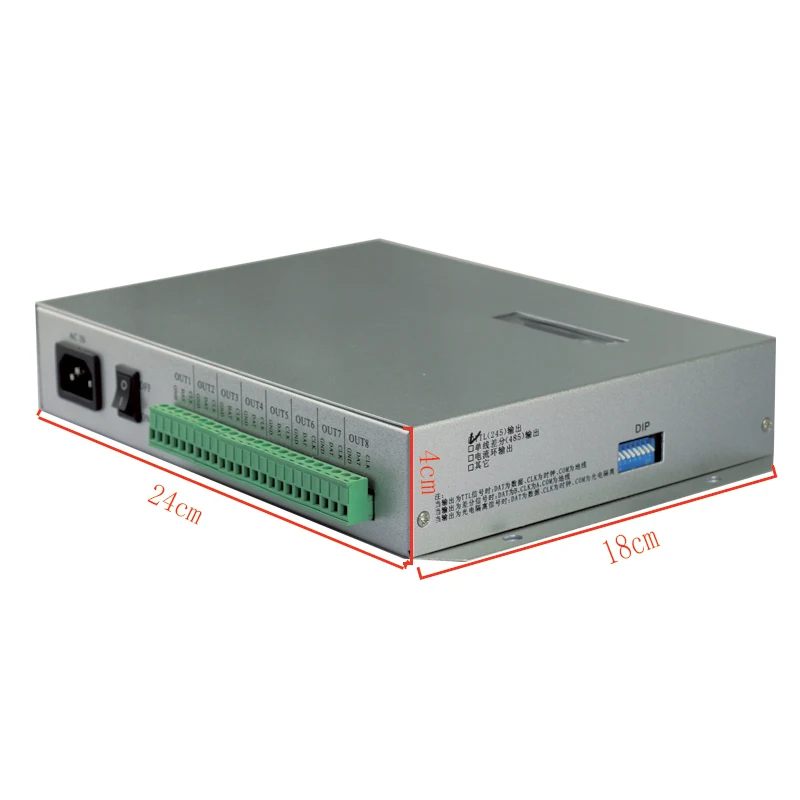 T-300K LED pixel controller for WS2811/WS2812b/WS2813/APA102 Strip light AC85-265V input control 8192 pixels 8 ports output
T-300K LED pixel controller for WS2811/WS2812b/WS2813/APA102 Strip light AC85-265V input control 8192 pixels 8 ports output