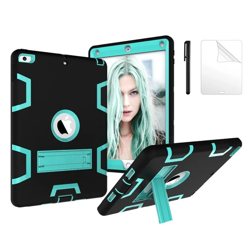 Safe Kids Armor Case For iPad 9.7 2018 6th Generation with Kids Safe Silicon PC Back cover For ipad 9.7 2017 case+film+pen
Safe Kids Armor Case For iPad 9.7 2018 6th Generation with Kids Safe Silicon PC Back cover For ipad 9.7 2017 case+film+pen