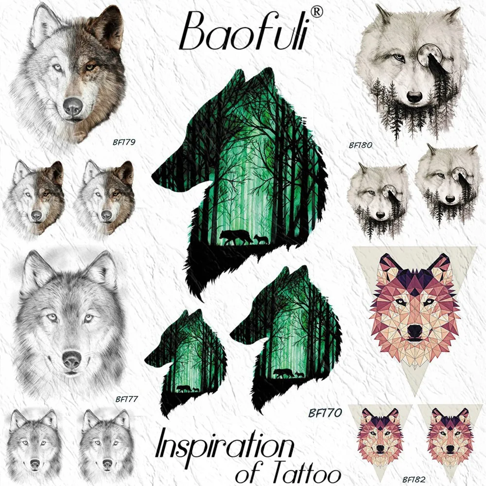 Baofuli Watercolor Green Forest Wolf Tattoos Temporary Men Women Body Art Tatoo Paper DIY Arm Neck Waterproof Fake Tatoo Sticker
Baofuli Watercolor Green Forest Wolf Tattoos Temporary Men Women Body Art Tatoo Paper DIY Arm Neck Waterproof Fake Tatoo Sticker