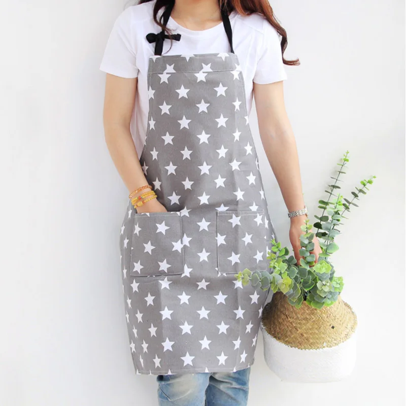 YUDING Fashion Star Printing women lady cotton Apron with big pocket For Chefs Butcher Kitchen Cooking Accessories
YUDING Fashion Star Printing women lady cotton Apron with big pocket For Chefs Butcher Kitchen Cooking Accessories