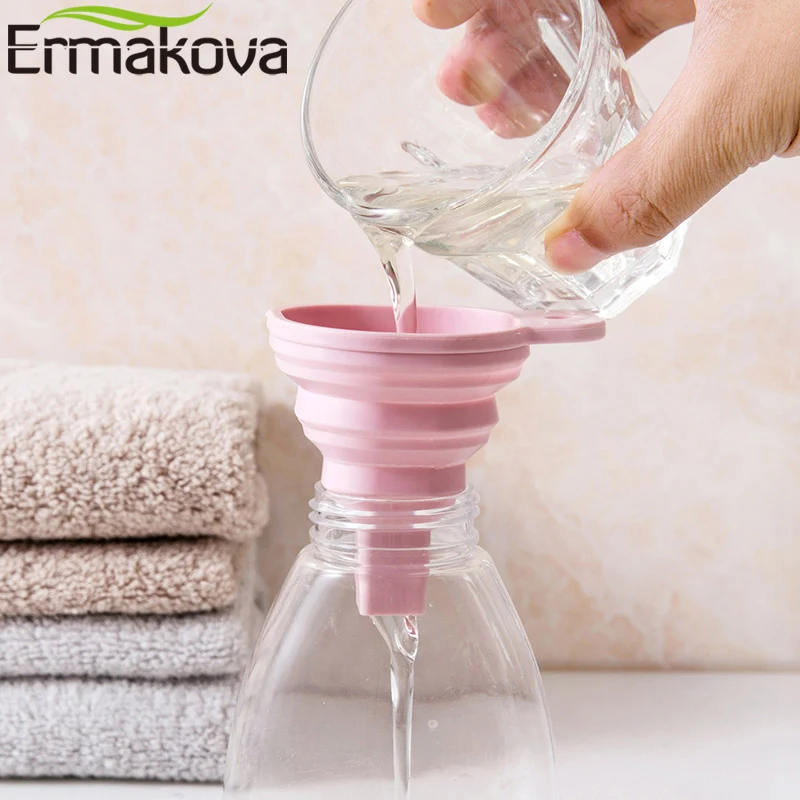 ERMAKOVA Складная воронка силиконовая для бутылки воды Воронка кухонная переноса