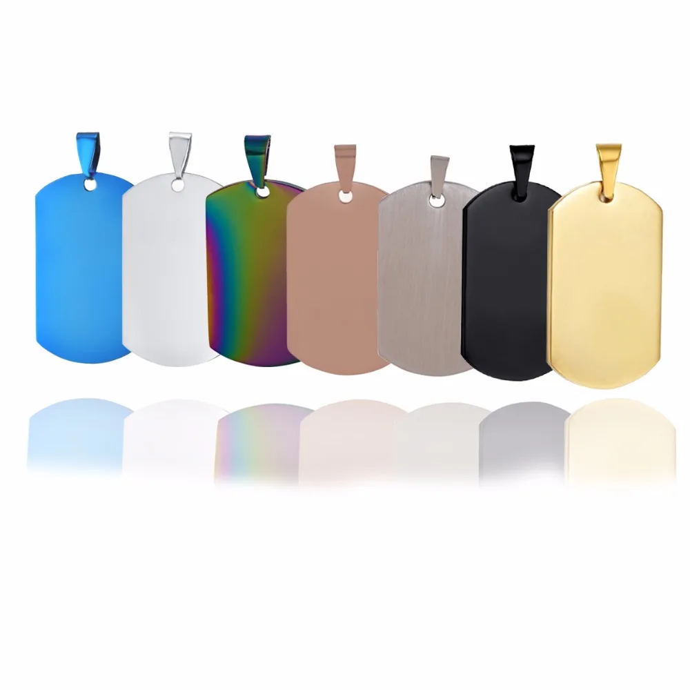 Military Army ID Wholesale 7 Colors Stainless Steel Name Blank Dog Tags Pendant Rectangle Necklace Jewelry
Military Army ID Wholesale 7 Colors Stainless Steel Name Blank Dog Tags Pendant Rectangle Necklace Jewelry