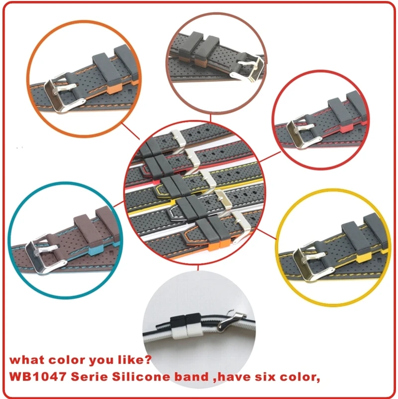 22mm Elegant Two-tone Black Orange, White, Red, Yellow, Brown, Blue Silicone Unisex Watch Band Straps WB1047 Alexis Brand
22mm Elegant Two-tone Black Orange, White, Red, Yellow, Brown, Blue Silicone Unisex Watch Band Straps WB1047 Alexis Brand