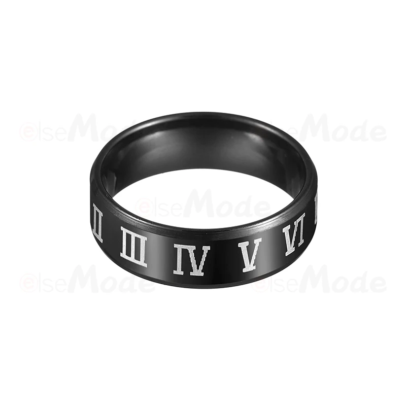 ELSEMODE готическое кольцо с римскими цифрами и буквами 316 L мужские женские
