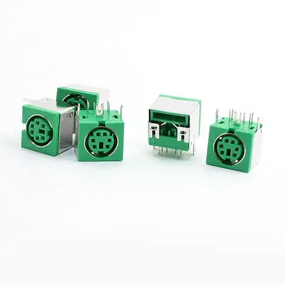5 шт. PS/2 6P мини-разъем DIN Женский PCB мышь разъем для клавиатуры зеленый | Бытовая