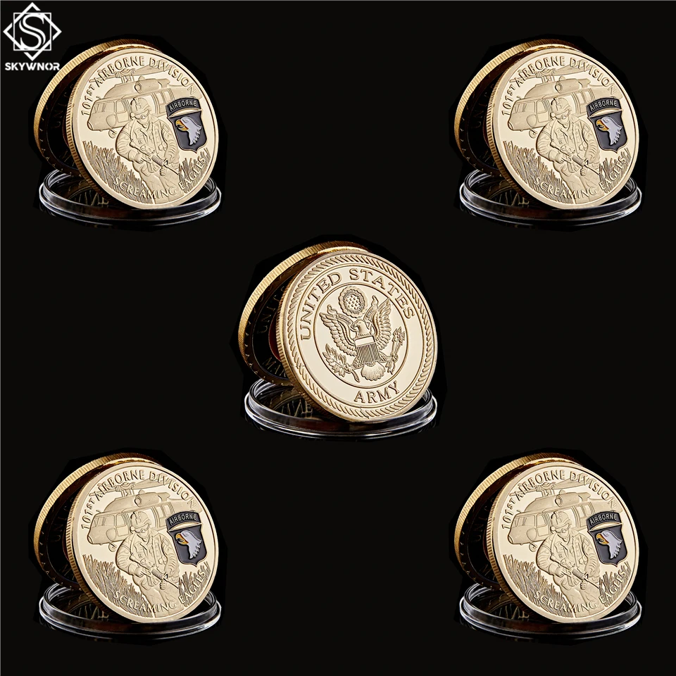 5PCS/Lot USA 101st Airborne Division Screaming Eagles Army Military Commemorative Coin
5PCS/Lot USA 101st Airborne Division Screaming Eagles Army Military Commemorative Coin
