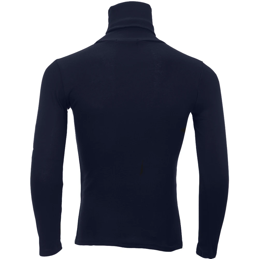 Man's Turtleneck T-Shirts Men Casual Solid Long-sleeved T shirts Autumn Winter Mans Slim Tshirts Tops 2022 New Clothing | Мужская