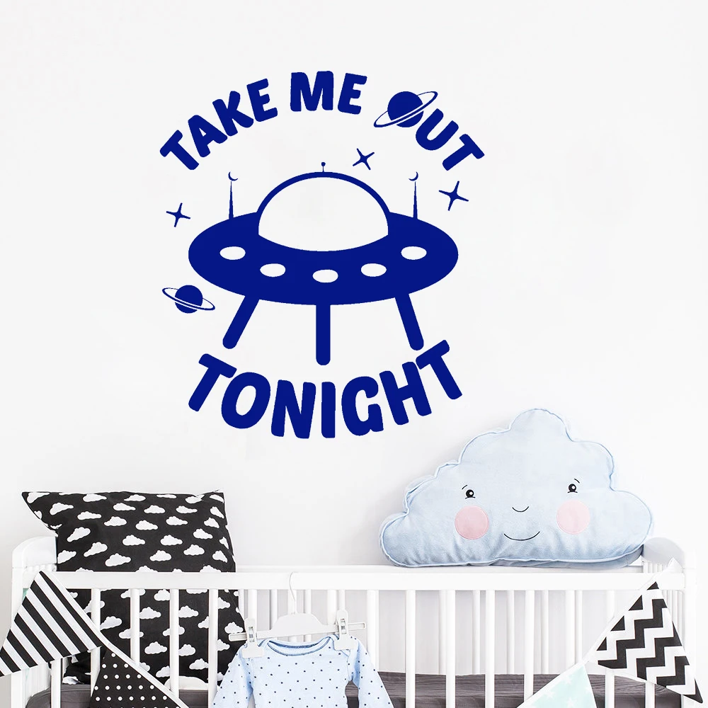 Aliens Ship Quote Wall Decals Words Take Me Out Tonight Vinyl Stickers for Bedroom Adventure Art Sticker Mural Kids Rooms A027
Aliens Ship Quote Wall Decals Words Take Me Out Tonight Vinyl Stickers for Bedroom Adventure Art Sticker Mural Kids Rooms A027
