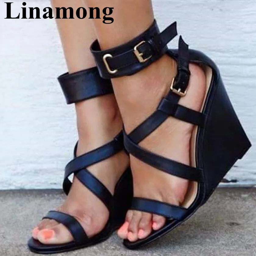 2019 Summer Newest Wedges Civer Heel And Buckle Strap Design Black Fashion Sexy Thin High Heel Open Toe Women Sandals
2019 Summer Newest Wedges Civer Heel And Buckle Strap Design Black Fashion Sexy Thin High Heel Open Toe Women Sandals