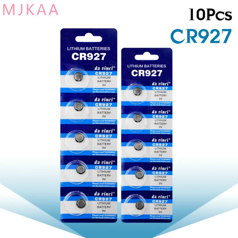 10pcs/pack CR927 Lithium Li Ion Button Coin Cells Batteries 927 DL927 BR927 CR927-1W ECR927 5011LC KCR927 LM927
10pcs/pack CR927 Lithium Li Ion Button Coin Cells Batteries 927 DL927 BR927 CR927-1W ECR927 5011LC KCR927 LM927
