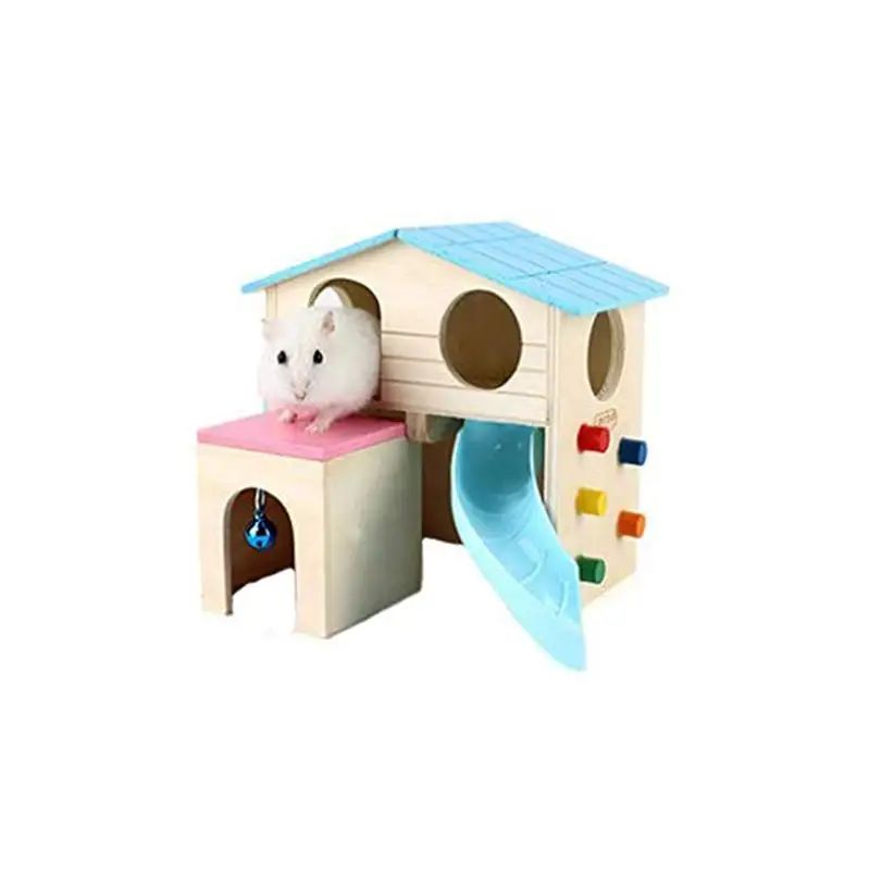 1pc Hamster House Funny Ladder Slide Bell Climbing House Wooden Hamster Pet Small Animal Hut Play House Hideout 
1pc Hamster House Funny Ladder Slide Bell Climbing House Wooden Hamster Pet Small Animal Hut Play House Hideout