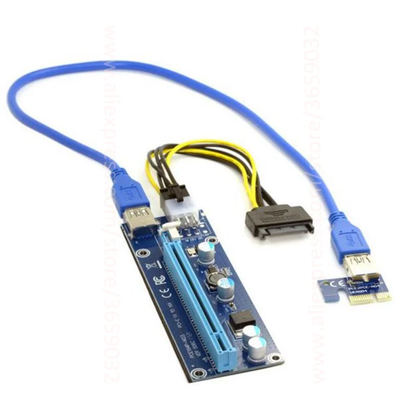 Riser PCIE 1x to 16x Mining Machine Enhanced Extender Riser Adapter with USB 3.0 & 6Pin Power Cable PCI-E x1 to x16 Miner cable
Riser PCIE 1x to 16x Mining Machine Enhanced Extender Riser Adapter with USB 3.0 & 6Pin Power Cable PCI-E x1 to x16 Miner cable