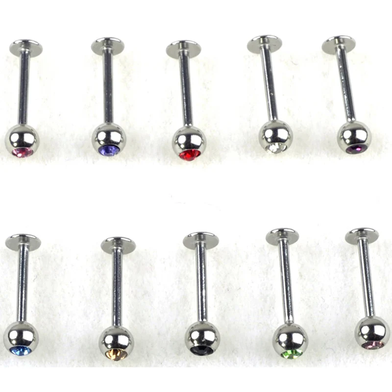 NEW 10pcs Rhinestone Crystal 316L Stainless Steel Ball Tongue Labret Lip Bar Chic body jewelry Piercing Wholesale Drop Ship
NEW 10pcs Rhinestone Crystal 316L Stainless Steel Ball Tongue Labret Lip Bar Chic body jewelry Piercing Wholesale Drop Ship