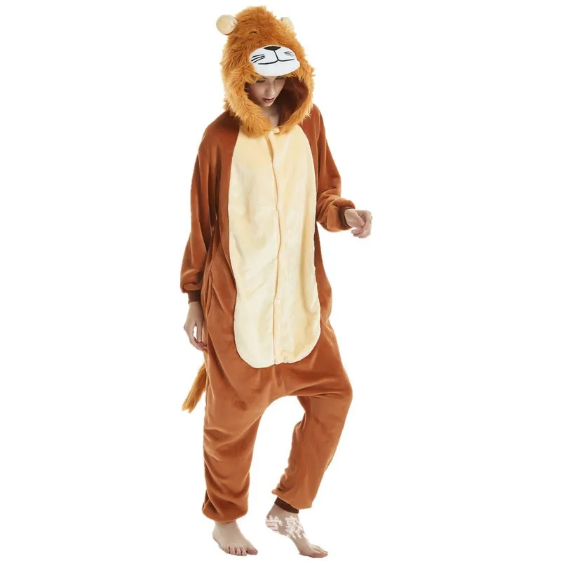 Adult lion Onesies Animal Pajama Sets Women Pyjamas Pijamas Sleepwear Hooded Winter Soft Sleepwear Night Suit 2019
Adult lion Onesies Animal Pajama Sets Women Pyjamas Pijamas Sleepwear Hooded Winter Soft Sleepwear Night Suit 2019