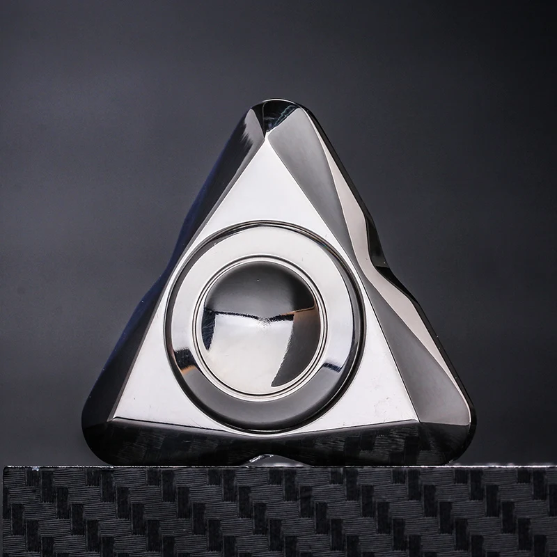 

10 Styles New Triangular Stainless Steel Metal EDC Fidget Hand Spinner Finger Stress Tri-Spinner Autism ADHD Anxiety Stress Gift
