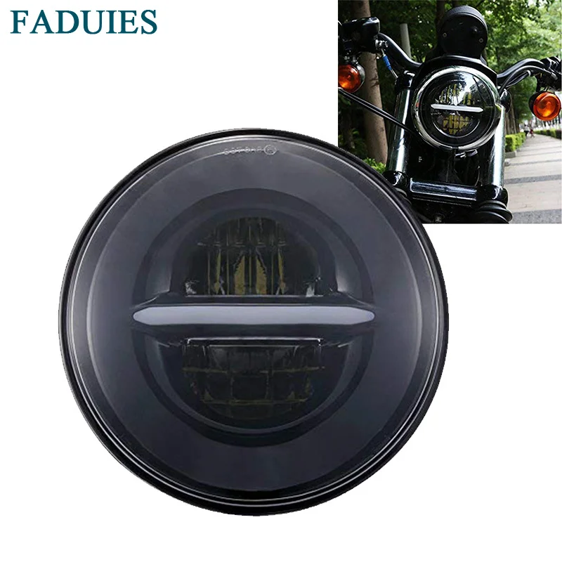 FADUIES 5 75 светодиодный светодиодная мотоциклетная фара для мотоцикла Sporster 3/4 1200 883 дюйма ная черная| |
