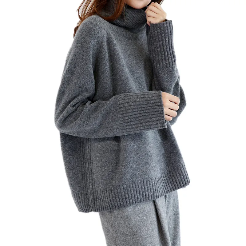 2020 New Women Sweater Turtleneck Loose Double Thickening Sweater Knit Pullovers Female Solid Color Long Sleeve Casual Jumper
2020 New Women Sweater Turtleneck Loose Double Thickening Sweater Knit Pullovers Female Solid Color Long Sleeve Casual Jumper