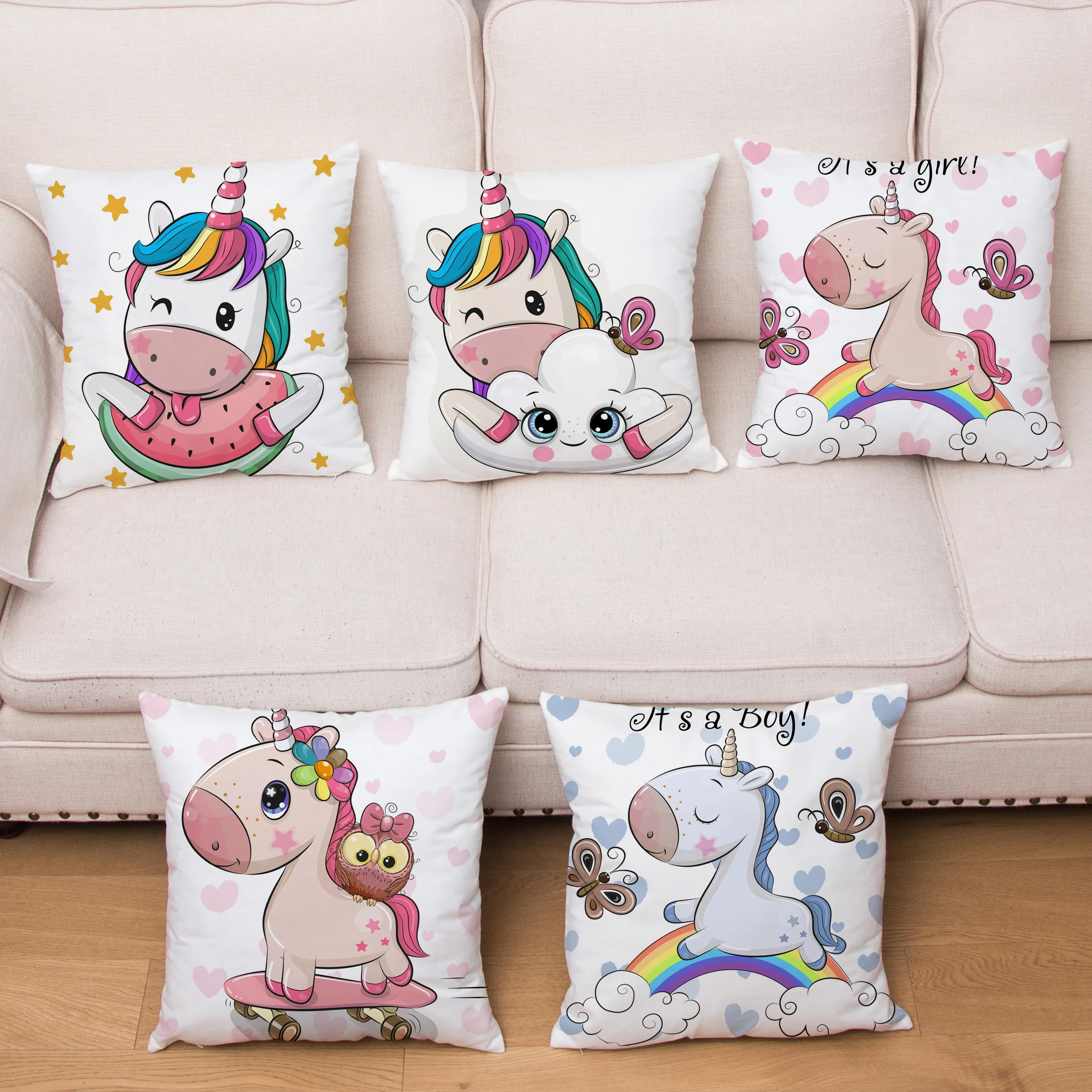 HD Cartoon Animals Unicorn Cushion Cover 45*45 Super Soft Short Plush Pillows Covers Throw Pillows Cases Home Decor Pillowcase
HD Cartoon Animals Unicorn Cushion Cover 45*45 Super Soft Short Plush Pillows Covers Throw Pillows Cases Home Decor Pillowcase