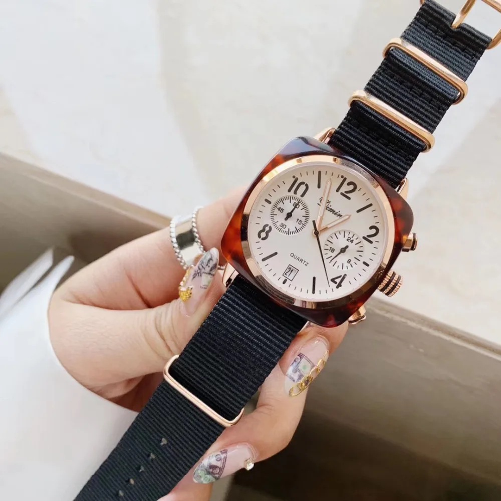 Gentle England Wind Women Casual Canvas Watches Square Amber Resin Wristwatch Worked Sud Dials Calendar Watch Quartz Chronograph
Gentle England Wind Women Casual Canvas Watches Square Amber Resin Wristwatch Worked Sud Dials Calendar Watch Quartz Chronograph