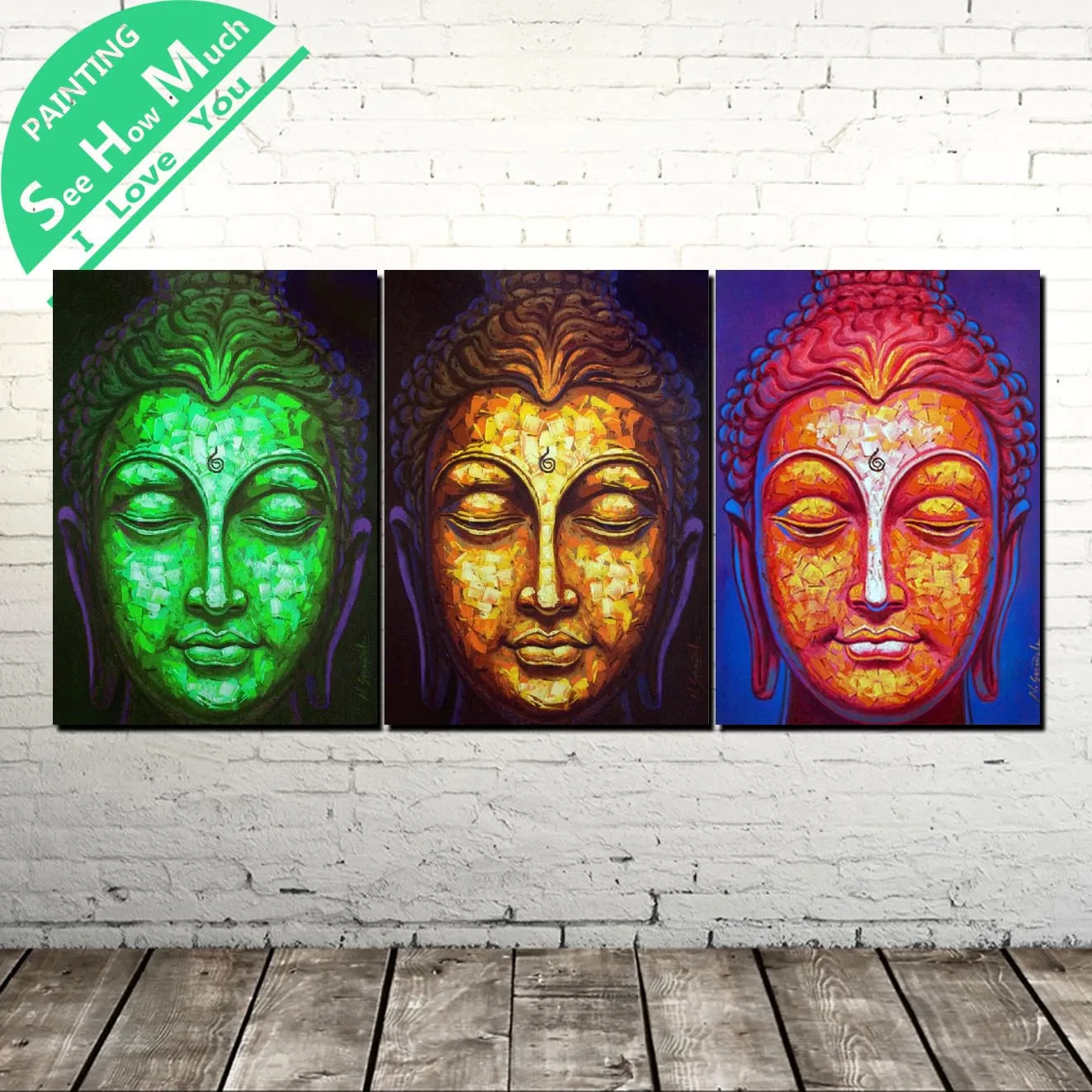 3 Piece Three Colors Buddhism Modern Wall Art Canvas Painting Posters and Prints Framed Art Painting Pictures for Decor Home
3 Piece Three Colors Buddhism Modern Wall Art Canvas Painting Posters and Prints Framed Art Painting Pictures for Decor Home