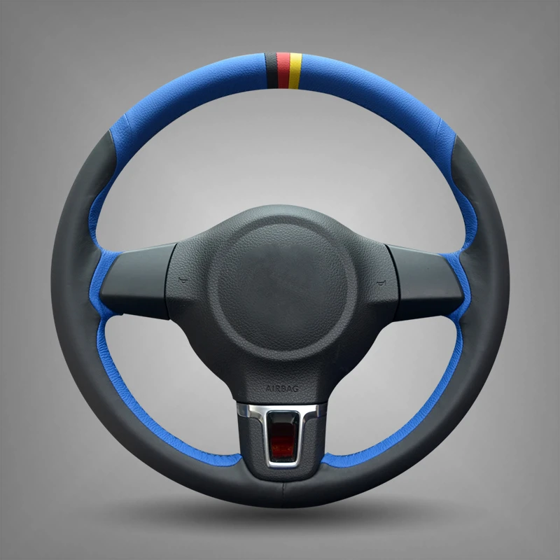 Black Blue Leather Black Red Yellow Marker Steering Wheel Cover for Volkswagen Golf 6 Mk6 VW Polo Sagitar Bora Santana Jetta Mk6
Black Blue Leather Black Red Yellow Marker Steering Wheel Cover for Volkswagen Golf 6 Mk6 VW Polo Sagitar Bora Santana Jetta Mk6