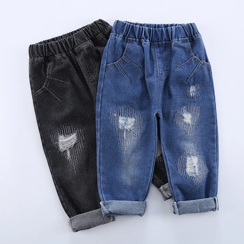 Baby Boys Girls Ripped Jeans Pants 2019 Spring Korean Kids Jeans Broken Hole Embroidered Cowboys Pants Toddler Child Clothes
Baby Boys Girls Ripped Jeans Pants 2019 Spring Korean Kids Jeans Broken Hole Embroidered Cowboys Pants Toddler Child Clothes