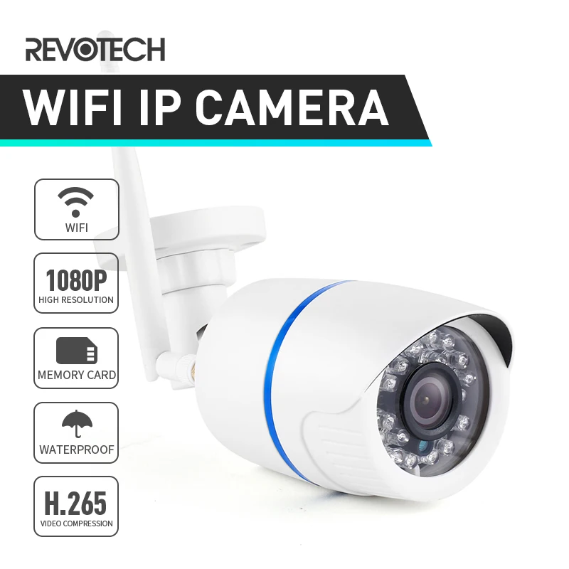 H.265 WIFI 1920x1080 P 2.0MP Водонепроницаемая ip-камера 24LED ночное видение наружная охранная