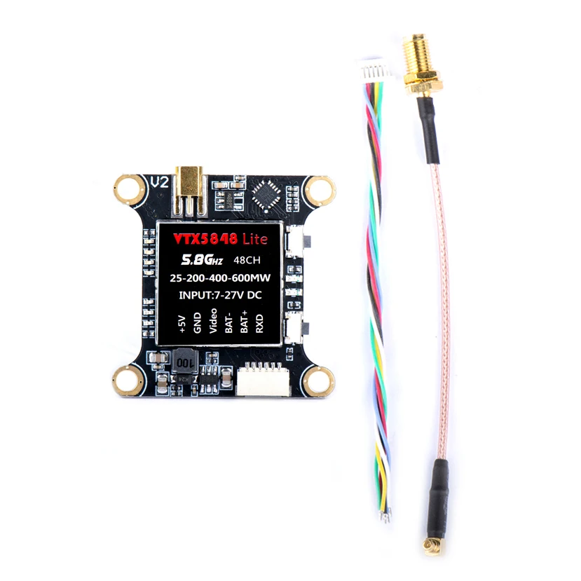 VTX5848 LITE 48CH 5 8G 25/200/400/600 мВт переключаемый VTX видео передатчик Модуль OSD Управление