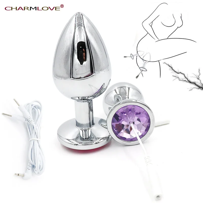 Charmlove 2pcs/lot erotic electric shock anal plug electro butt medical themed toys sex toy for couples games | Красота и здоровье