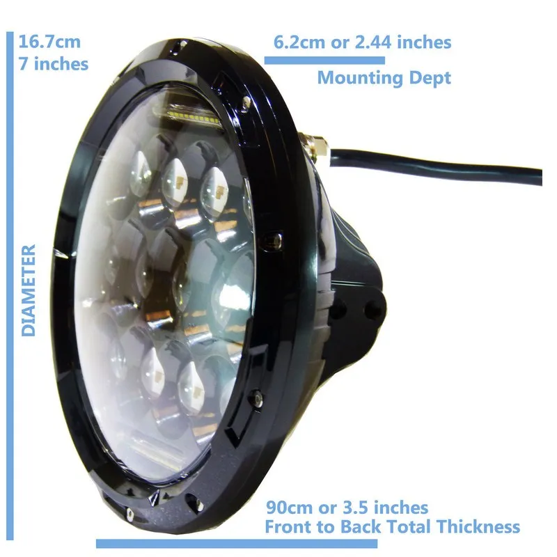 75W 7 LED Headlights For Jeep Wrangler DC 10V 24V LED Motorcycle Headlight Bulbs CE Certified H4 LED Headlight Fog Spot Lights
75W 7 LED Headlights For Jeep Wrangler DC 10V 24V LED Motorcycle Headlight Bulbs CE Certified H4 LED Headlight Fog Spot Lights