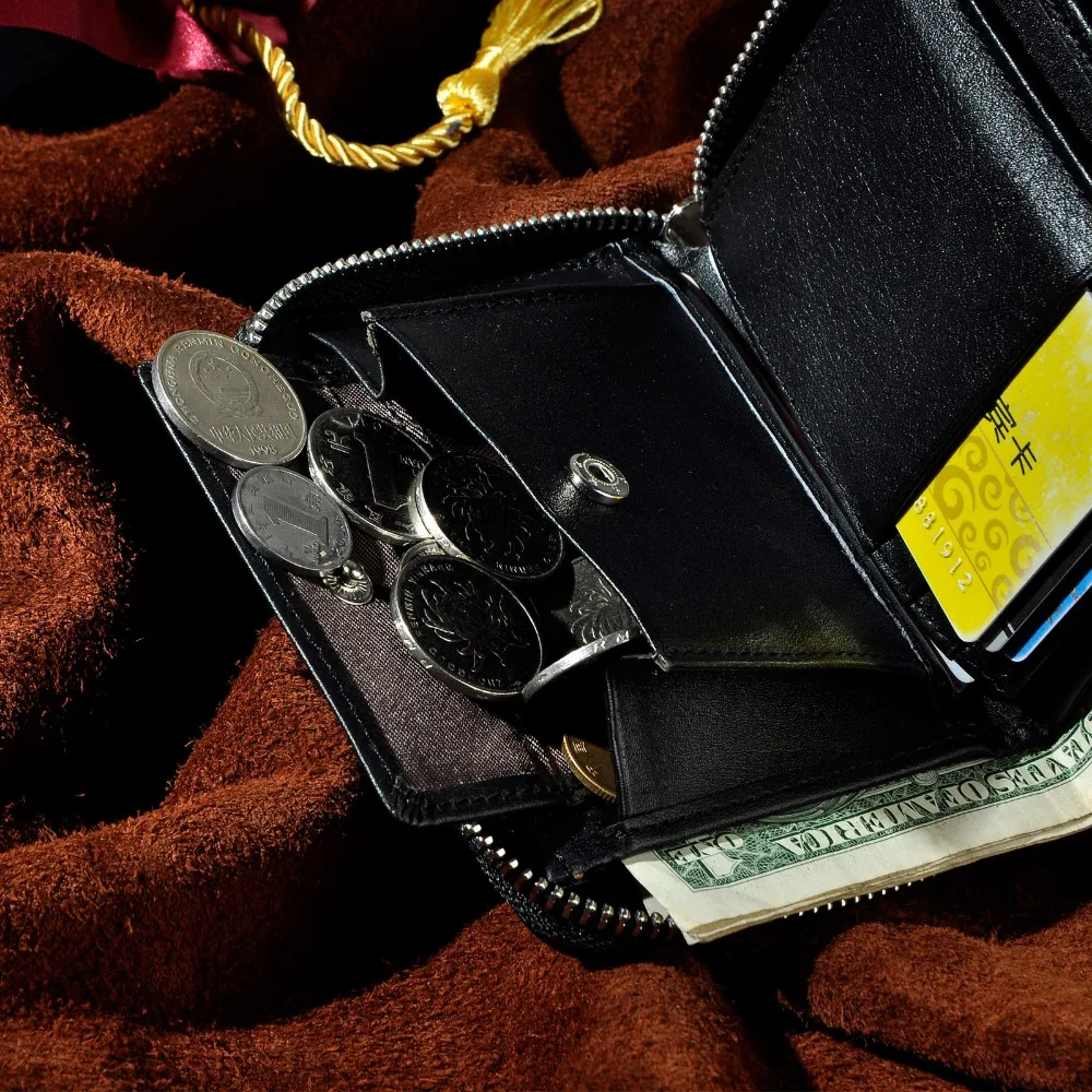 Men Cowhide Vertical Bifold Casual Designer Multifunction Short Card Cash Coin Holder Fahion Zipper Around Purse Wallet 1007-2b
Men Cowhide Vertical Bifold Casual Designer Multifunction Short Card Cash Coin Holder Fahion Zipper Around Purse Wallet 1007-2b