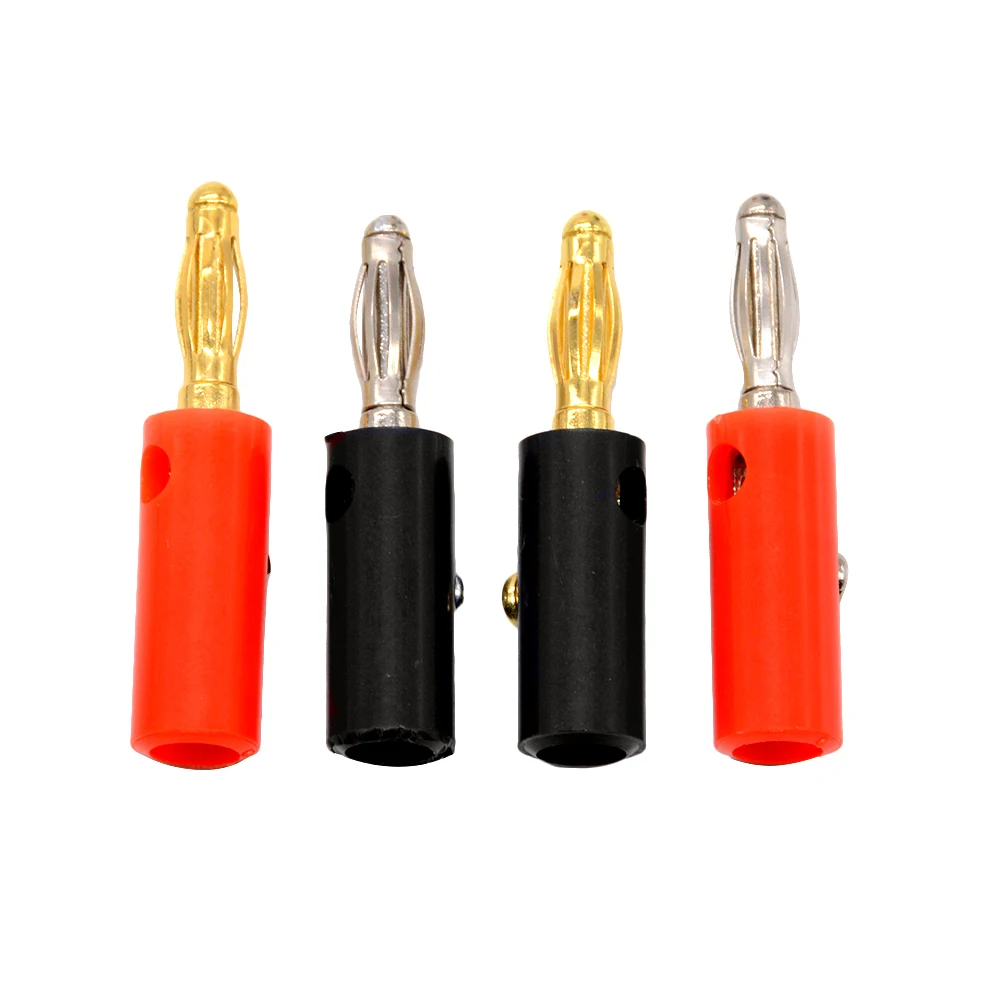 10pcs/lot Audio Speaker Screw Banana Gold Silver Plate Plugs Connectors 4mm Black Red
10pcs/lot Audio Speaker Screw Banana Gold Silver Plate Plugs Connectors 4mm Black Red