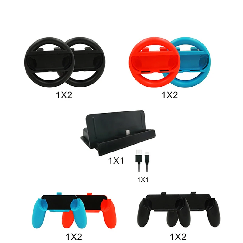 Game Accessories for Nintends Switch with 4 X Steer Wheel Handle 4 X Controller Grips Type-C Cable Charger
Game Accessories for Nintends Switch with 4 X Steer Wheel Handle 4 X Controller Grips Type-C Cable Charger