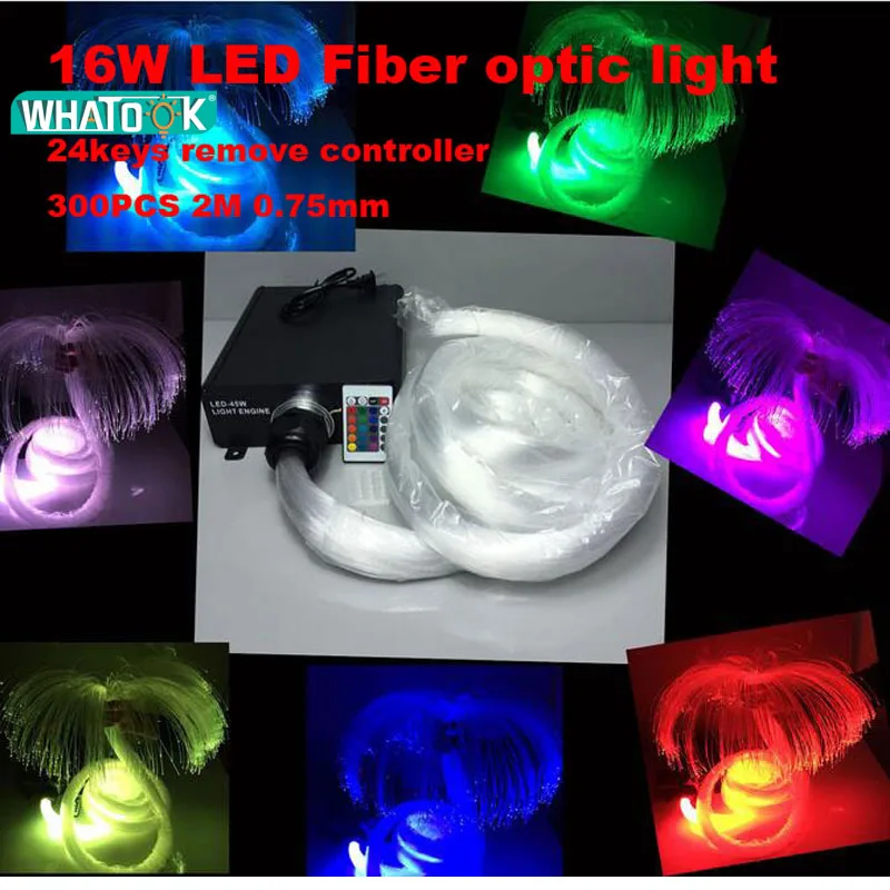 16W RGBW 0.75mm*300PCS X 2M LED Fiber optic light Star Ceiling Kit optical lighting+RF 24key Remote engine+ 5 Crystal
16W RGBW 0.75mm*300PCS X 2M LED Fiber optic light Star Ceiling Kit optical lighting+RF 24key Remote engine+ 5 Crystal