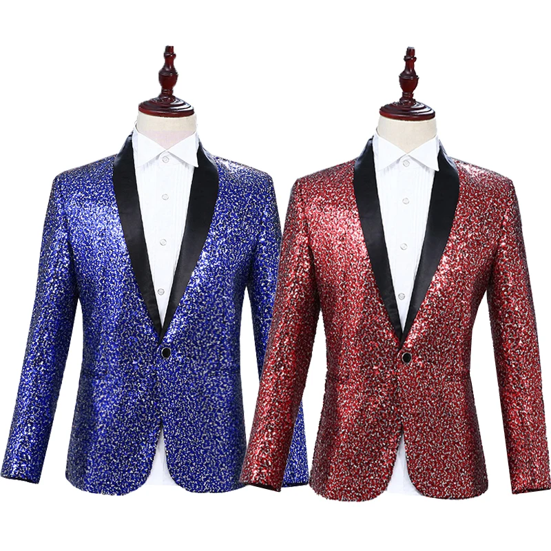 Luxury mens blue/red sequined event/stage performance short tuxedo jacket/stage performance/ASIA SIZE
Luxury mens blue/red sequined event/stage performance short tuxedo jacket/stage performance/ASIA SIZE
