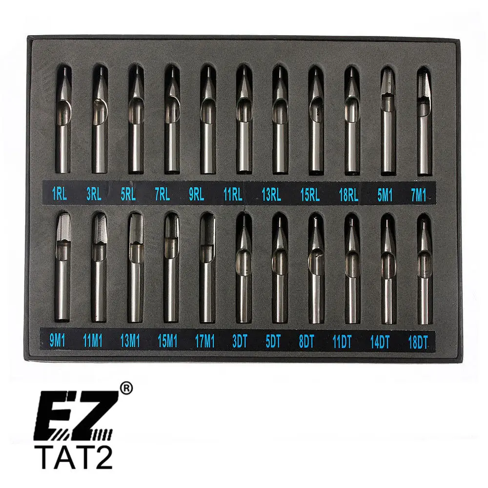 Stainless Steel Tattoo Needle Tip Nozzle Tattoo Needle Machine Supplies 22pcs/Box Packed Round Flat Diamond
Stainless Steel Tattoo Needle Tip Nozzle Tattoo Needle Machine Supplies 22pcs/Box Packed Round Flat Diamond