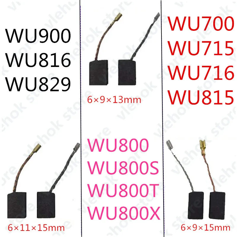 Carbon Brushes Replace for WORX WU700 WU715 WU716 WU800 WU800S WU800T WU800X WU815 WU816 WU829 WU900 Angle Grinder Power Tool |