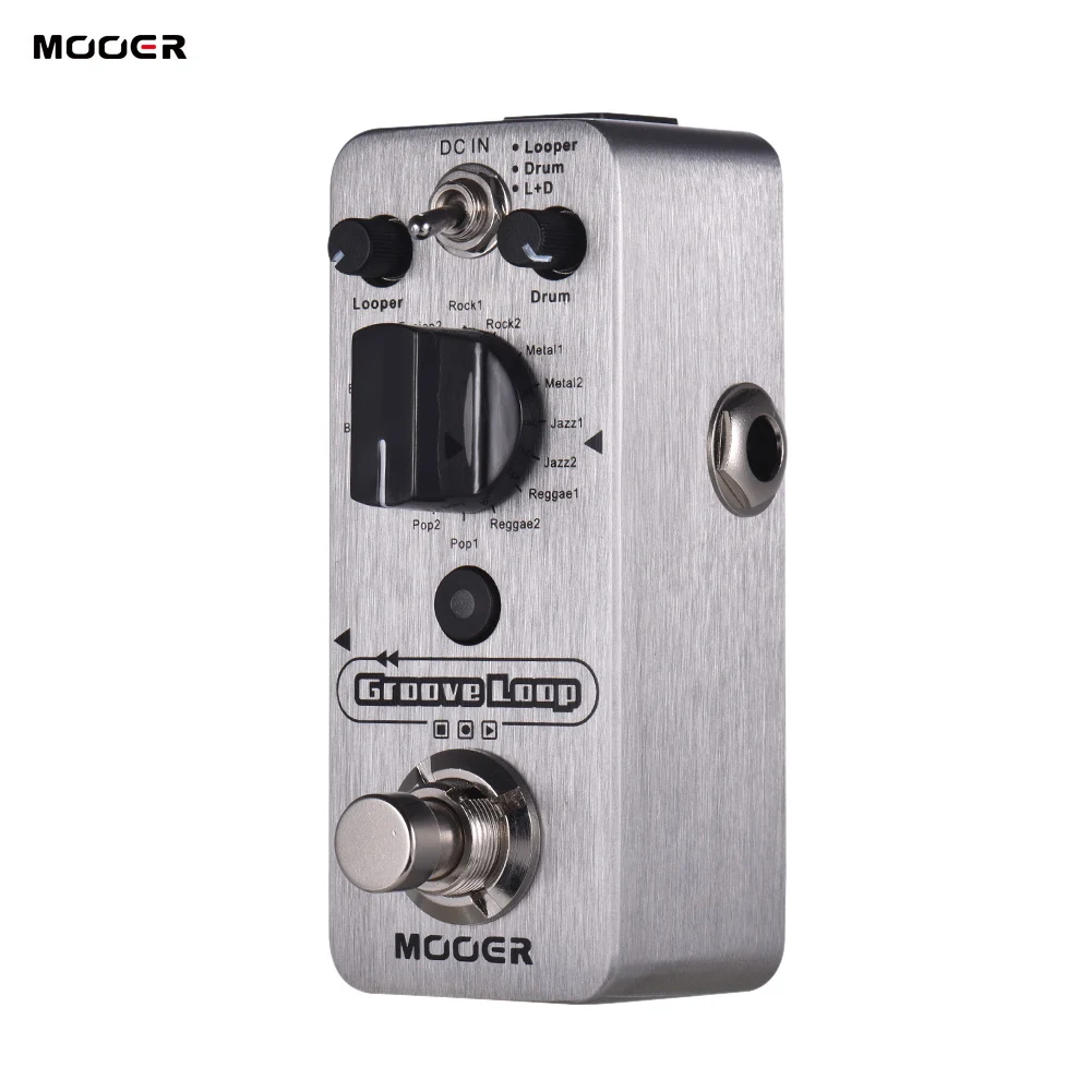 MOOER Groove Loop Drum Machine & Looper Pedal 3 Modes Max. 20min Recording Time Tap Tempo True Bypass Full Metal Shell
MOOER Groove Loop Drum Machine & Looper Pedal 3 Modes Max. 20min Recording Time Tap Tempo True Bypass Full Metal Shell