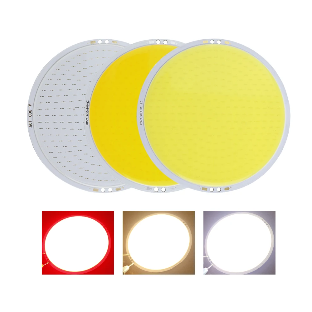 50W Ultra Bright COB Chip DC 12V LED Lamp Round Light Chip for DIY Courtyard Spotlight Pure White Warm White Red Blue 108mm JQ
50W Ultra Bright COB Chip DC 12V LED Lamp Round Light Chip for DIY Courtyard Spotlight Pure White Warm White Red Blue 108mm JQ